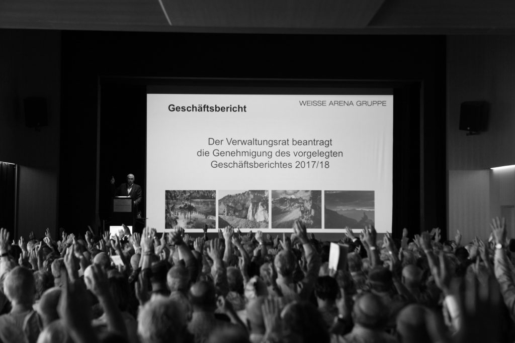 Jahresversammlung Geschäftsbericht 2017/18 Weiße Arena Gruppe WAG Investieren in Nachhaltige Unternehmen