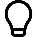 lightbulb icon innovation at weiße arena gruppe ag invest in hotels